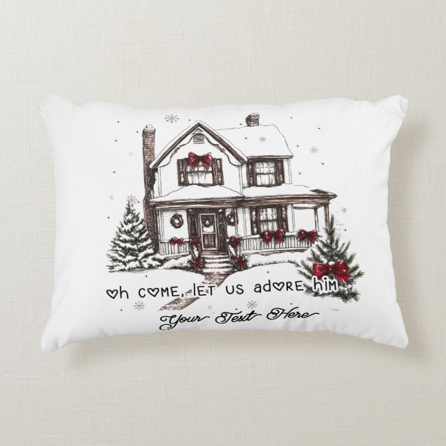 Zuhause Christmas Dekokissen (Vorderseite)