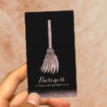Zuhause Cleaning Rose Gold Glitzer House Behaltend Visitenkarte<br><div class="desc">Reinigungsservice Rose Gold Broom House Behalte Visitenkarte.</div>