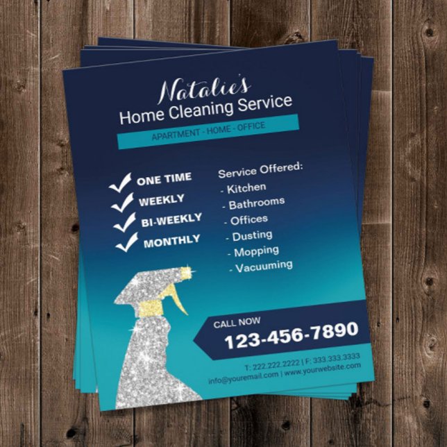 Zuhause Clearing House Behaltend Service Ocean Blu Flyer (Von Creator hochgeladen)