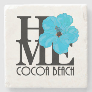 ZUHAUSE Cocoa Beach Blue Hibiskus Steinuntersetzer