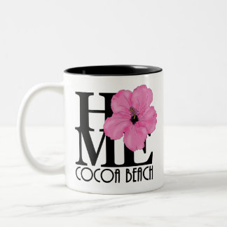 ZUHAUSE Cocoa Beach Pink Hibiskus 11oz Zweifarbige Tasse