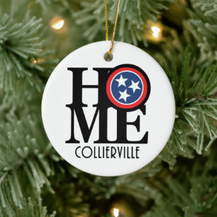 ZUHAUSE Collierville Tennessee Keramik Ornament