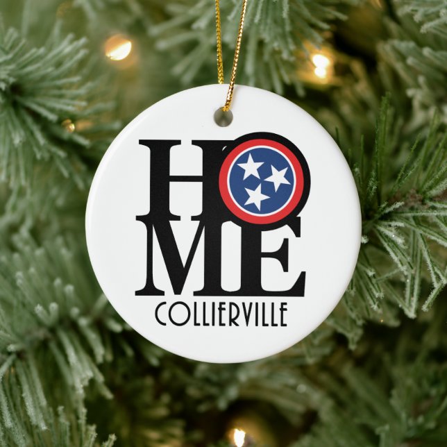 ZUHAUSE Collierville Tennessee Keramik Ornament (Baum)