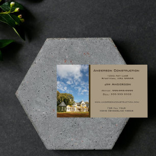 Zuhause Construction Business Card - Taupe Visitenkarte