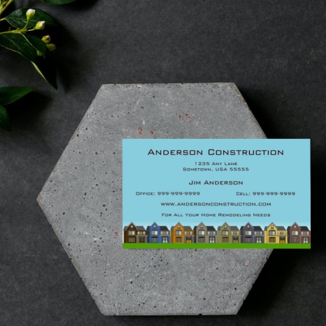 Zuhause Construction Business Card Visitenkarte (Home Construction Business Card)