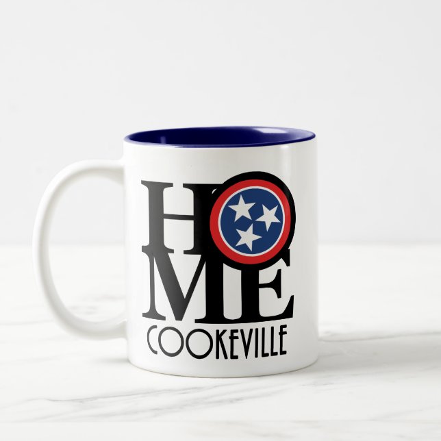 ZUHAUSE Cookeville Tennessee 11oz Zweifarbige Tasse (Links)