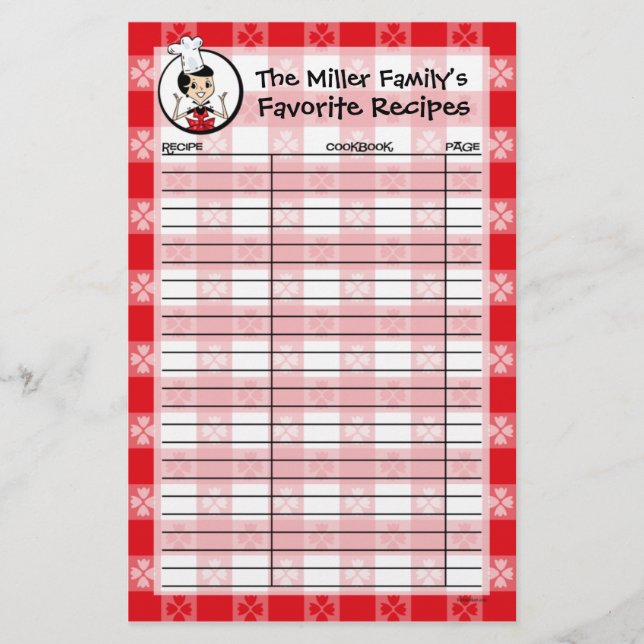 Zuhause-Cookin' Benutzerdefinierter Rezept-Saver (Vorderseite)