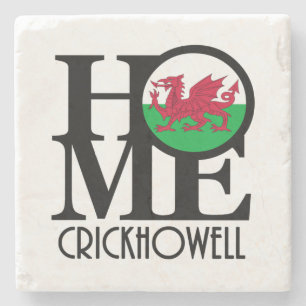 Zuhause Crickhowell, Wales Steinuntersetzer