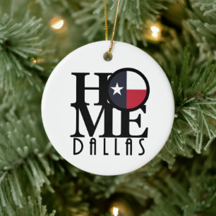 ZUHAUSE Dallas Texas Keramik Ornament