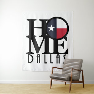 ZUHAUSE Dallas Texas Wandteppich