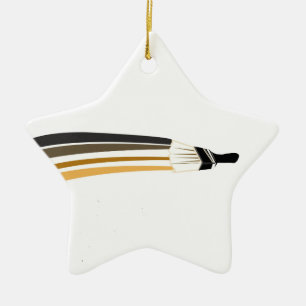 Zuhause, das   Künstler-Farben-Bürste malt Keramikornament