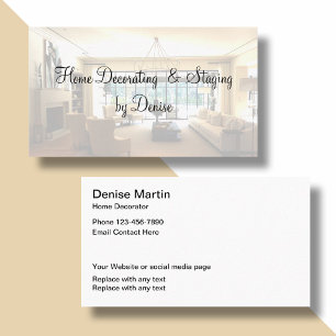 Zuhause Decorieren und Inszenieren Visitenkarte