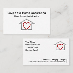 Zuhause Decorieren und reales Anwesen Visitenkarte