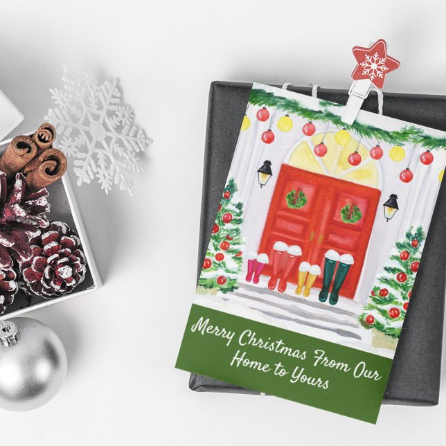 Zuhause-Dekorierte Tür Feiertagskarte (Von Creator hochgeladen)