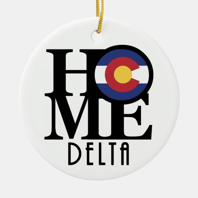 ZUHAUSE Delta Colorado Keramik Ornament (Vorne)