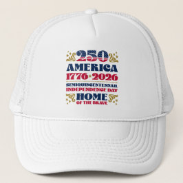 Zuhause der Brave America 250 Patriotic Truckerkappe