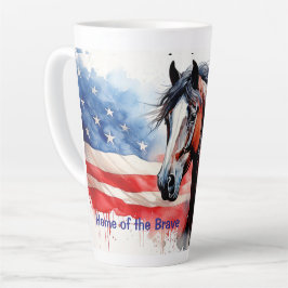 Zuhause der Brave Flag and Horse Milchtasse