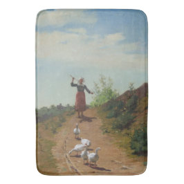 Zuhause der Gänsefülle (von Paul Peel) Badematte