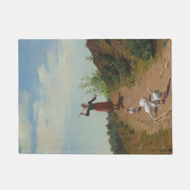 Zuhause der Gänsefülle (von Paul Peel) Fußmatte (Vorderseite)