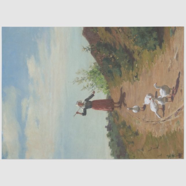 Zuhause der Gänsefülle (von Paul Peel) Seidenpapier (Vorderseite)