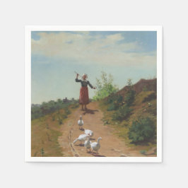 Zuhause der Gänsefülle (von Paul Peel) Serviette