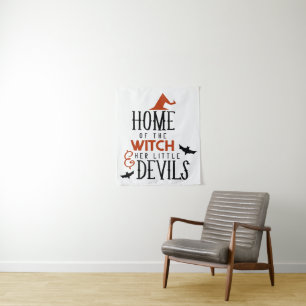 Zuhause der Hexe und ihrer kleinen Teufel Wandteppich