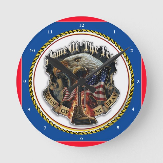 ZUHAUSE DER KOSTENLOS RUNDE WANDUHR (Vorderseite)