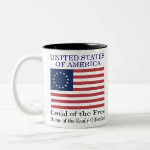 Zuhause der leicht Angeklagten Zweifarbige Tasse