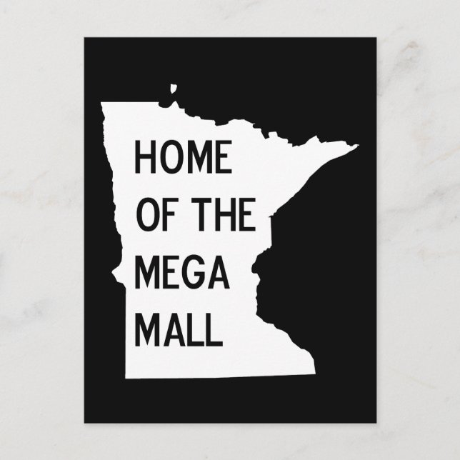 Zuhause der Mega Mall MN Silhouette Postkarte (Vorderseite)