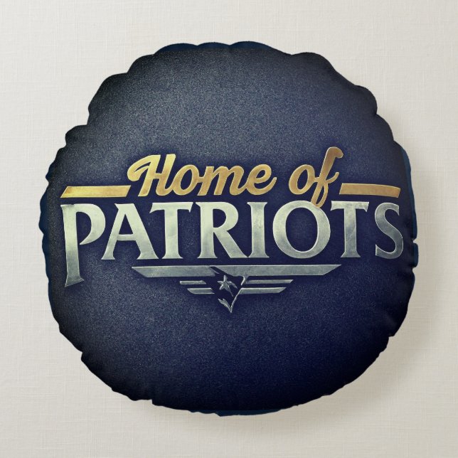 Zuhause der Patrioten Rundes Kissen (Vorderseite)