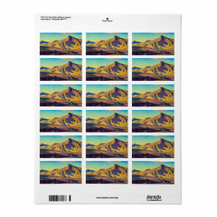 Zuhause der Ratte der Wüste von Maynard Dixon Adressaufkleber