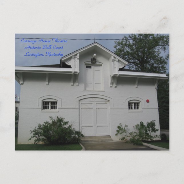 Zuhause des Carriage House Theaters Postkarte (Vorderseite)