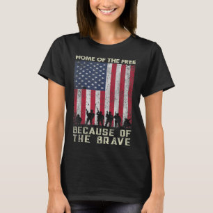 Zuhause des Freien wegen der tapferen amerikanisch T-Shirt