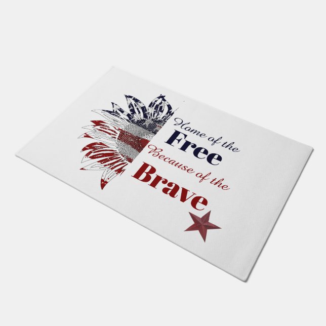 Zuhause des Freien wegen der Tapferkeit, Fußmatte (Schrägansicht)