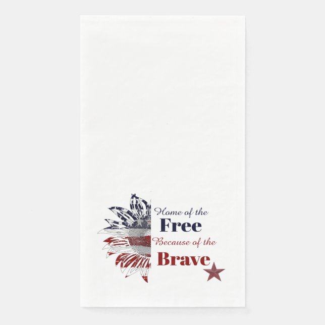 Zuhause des Freien wegen der Tapferkeit, Serviette (Vorderseite)