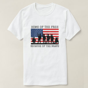 Zuhause des freien wegen des tapferen T-Shirt