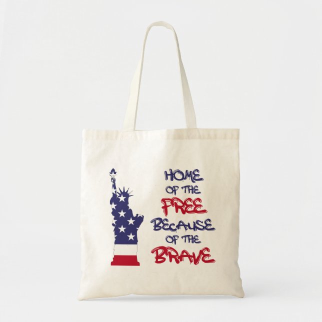 Zuhause des freien wegen des tapferen Zeichens Tragetasche (Vorne)