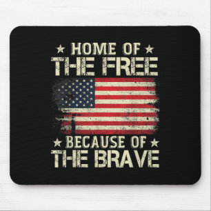 Zuhause des Freistaates wegen der tapferen US-Flag Mousepad