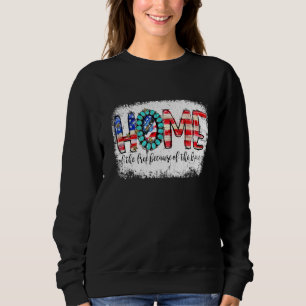 Zuhause des Freistaates wegen der tapferen US-Flag Sweatshirt