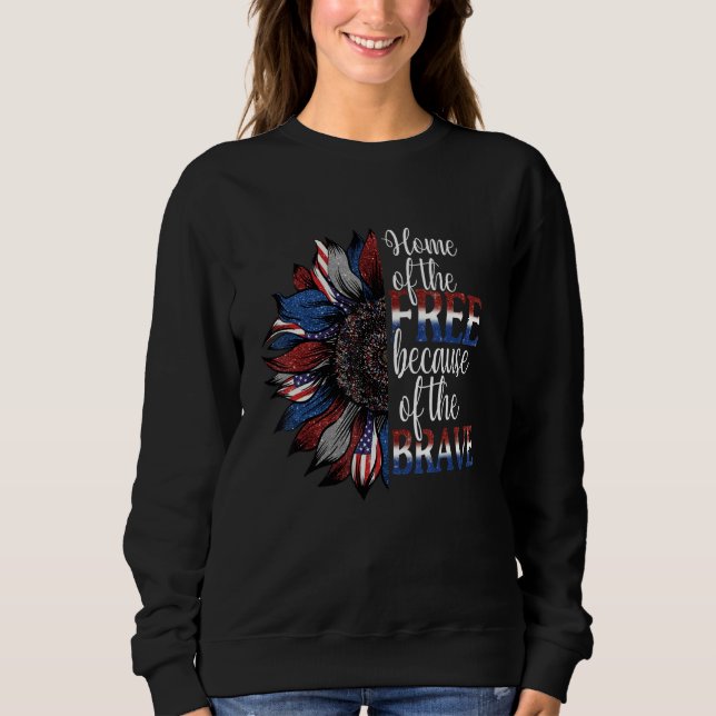 Zuhause des Gratis wegen der schönen Sonnenblume a Sweatshirt (Vorderseite)