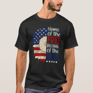 Zuhause des Gratis wegen des tapferen 4. Juli T-Shirt