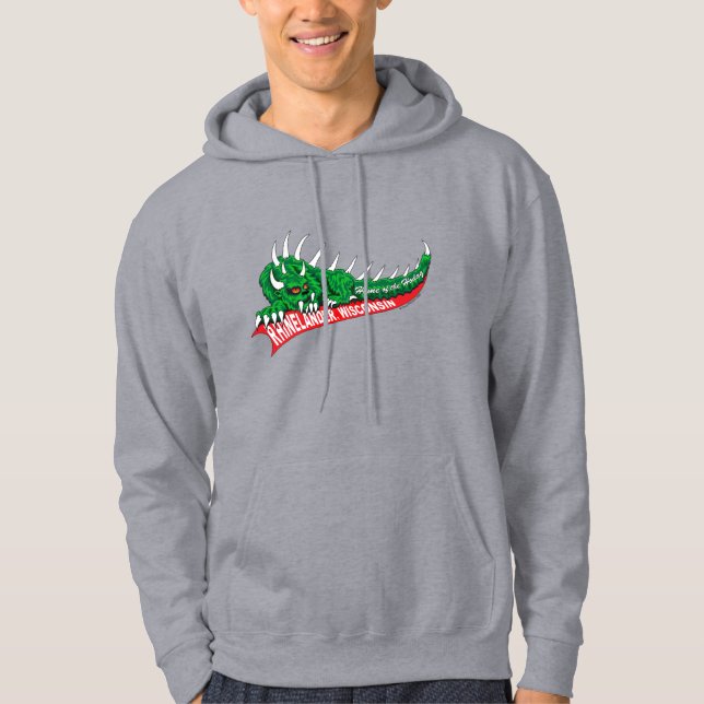 Zuhause des Hodag Rhinelander Wisconsin Hoodie (Vorderseite)