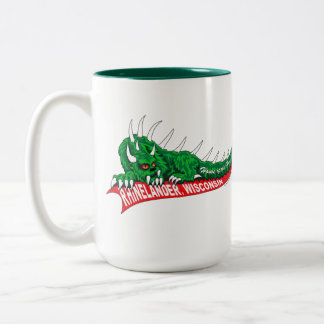 Zuhause des Hodag Rhinelander Wisconsin Zweifarbige Tasse