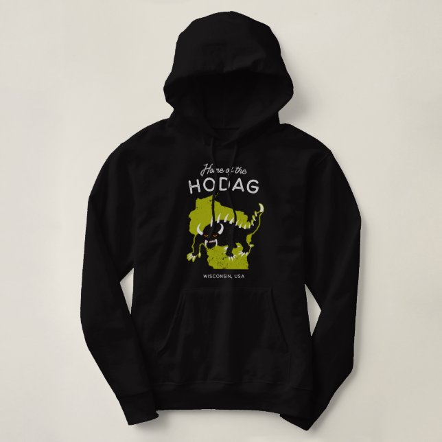 Zuhause des Hodag - Wisconsin, USA, Cryptid Pullov Hoodie (Design vorne)