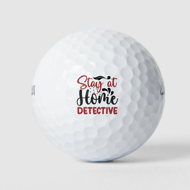 Zuhause-Detektiv bleibe Golfball (Vorderseite)