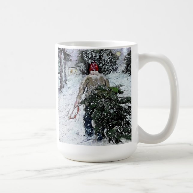 Zuhause die Baum-Tasse holen Kaffeetasse (Rechts)