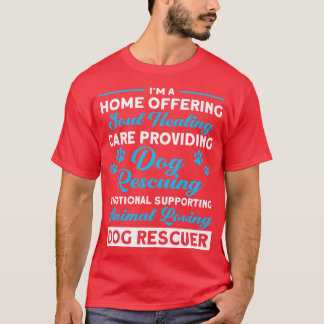 Zuhause, die Tierliebhabern einen Hunderettungshun T-Shirt