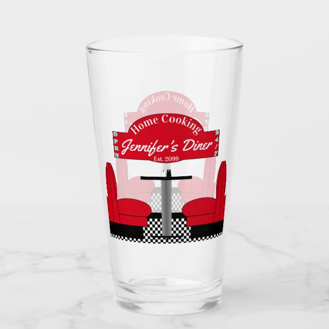 Zuhause Diner Kitchen Restaurant Soda Pop Tee Bier Glas (Vorderseite)