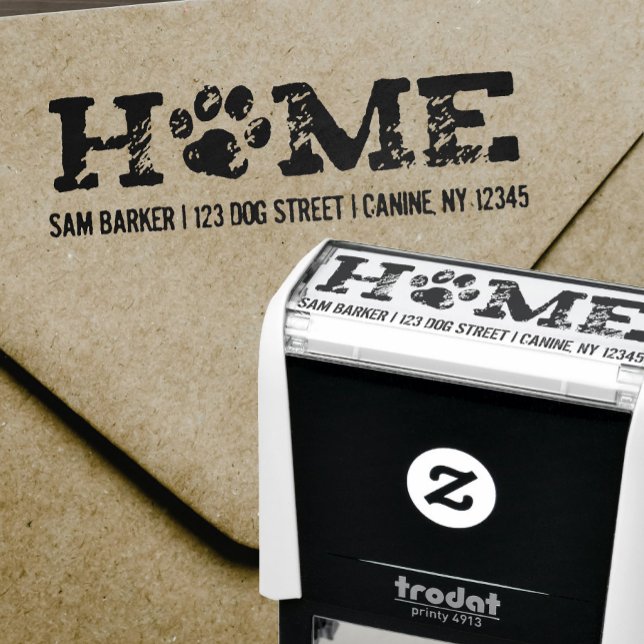 ZUHAUSE Dog Lover's - Paw Print - Rücksendeadresse Permastempel (Von Creator hochgeladen)