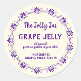 Zuhause Dosierte Trauben Gelee Ihr Firmenname Etik Runder Aufkleber